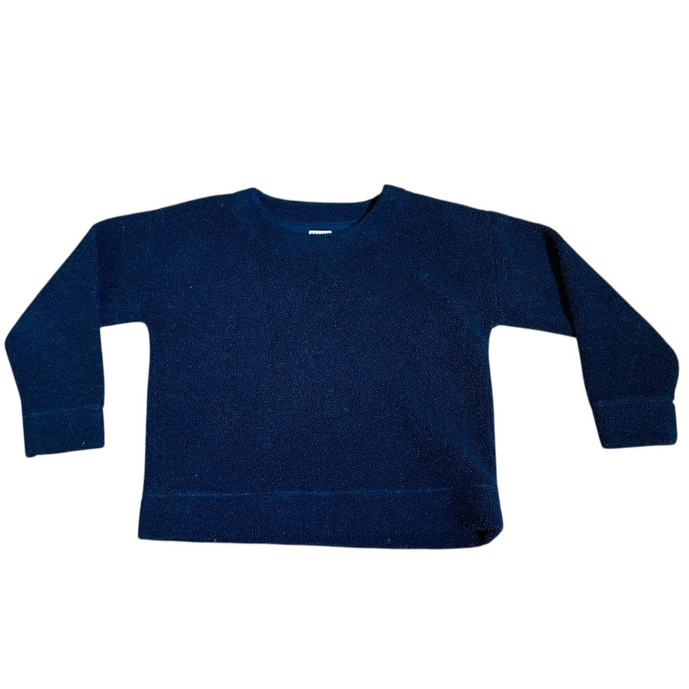J.Crew Women Pullover Sweater Vintage Fleece Crew Neck Long Sleeve Blue Medium - Picture 2 of 10